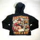 TOXICUPID BLACK CROP HOODIE