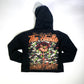 TOXICUPID BLACK CROP HOODIE